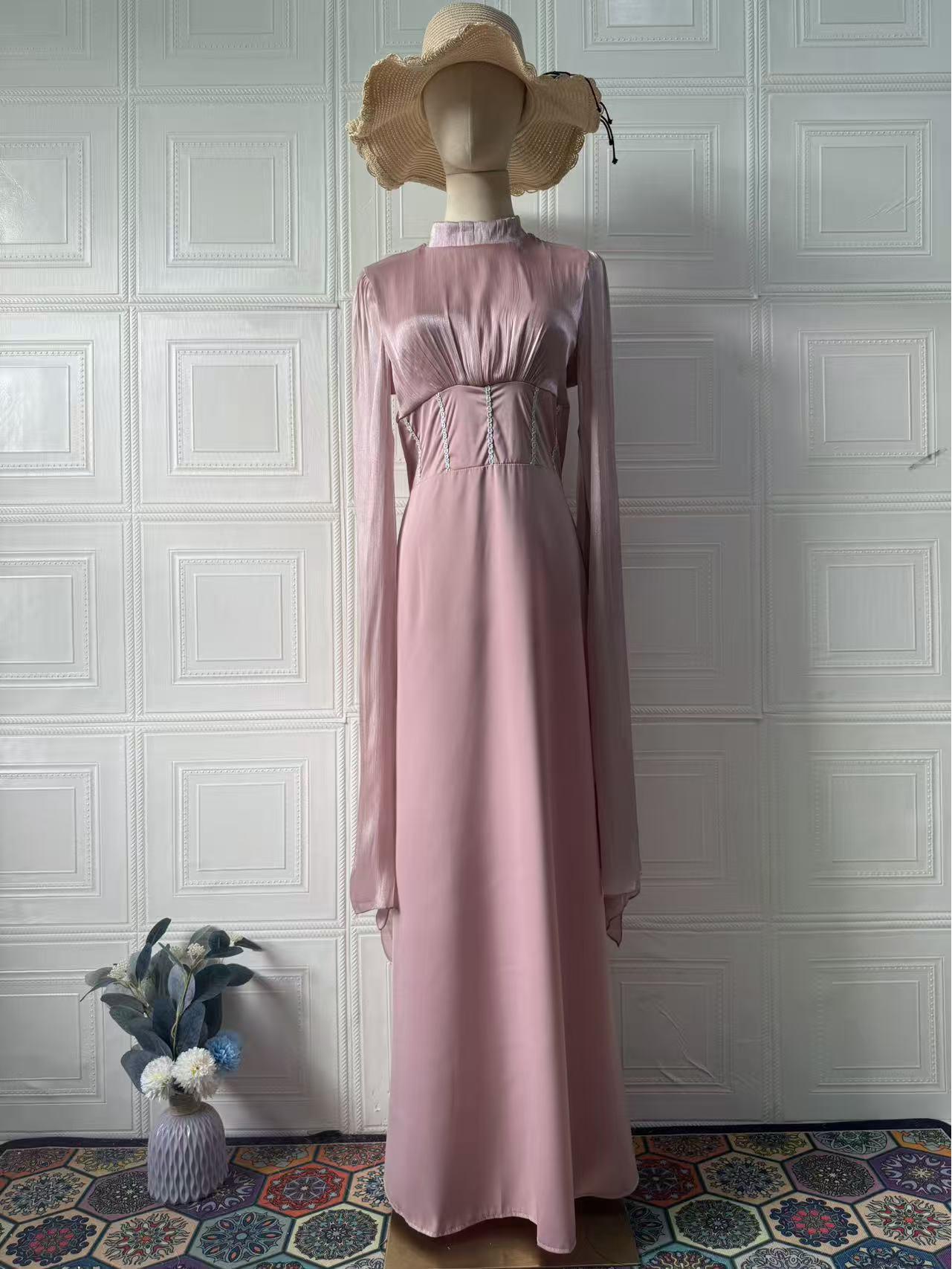 Весна 2025 Элегантное шелковистое платье с длинным рукавом L розовый
Весна 2025 Элегантное шелковистое платье с длинным рукавом L розовый