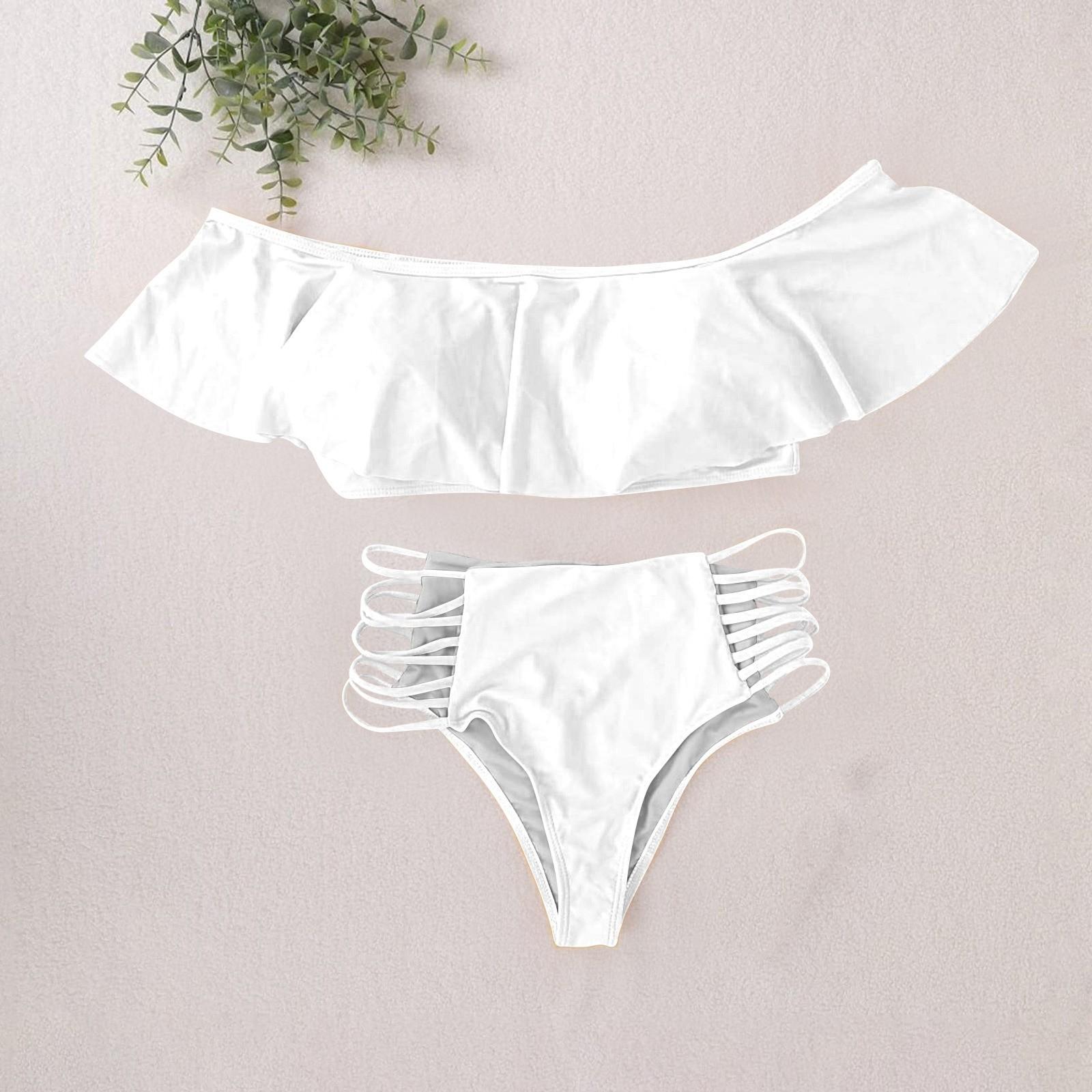 Женский модный однотонный раздельный купальник с открытыми плечами и оборками, комплект из 2 частей, пляжный купальник-бикини XXXL белый
Женский модный однотонный раздельный купальник с открытыми плечами и оборками, комплект из 2 частей, пляжный купальник-бикини XXXL белый