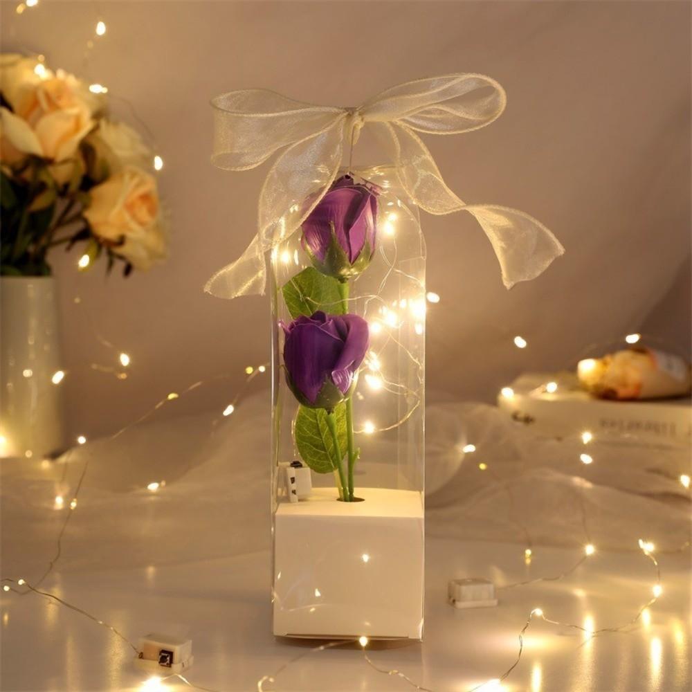 Simulation Fake Flower with Box Carnation Rose Bouquet Creative Artificial Flower Home Decoration Purple Rose
Simulation Fake Flower with Box Carnation Rose Bouquet Creative Artificial Flower Home Decoration Purple Rose