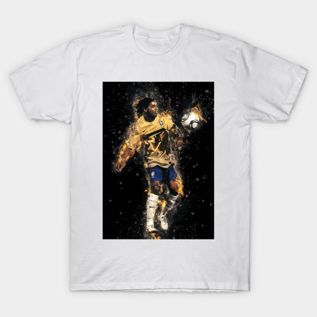 Men Black Print T-shirt Ronaldinho Brazil Legend No-Cut Transfer Paper Print Cotton Tshirt L білий
Men Black Print T-shirt Ronaldinho Brazil Legend No-Cut Transfer Paper Print Cotton Tshirt L білий