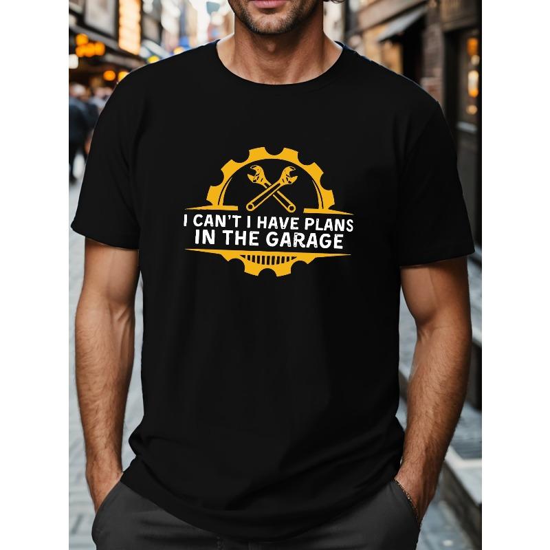 European sizes PLANS IN THE GARAGE Print Plus Size Casual T-shirt For Men, Crew Neck Short Sleeve Top, Men s Clothing 4XL чорний
European sizes PLANS IN THE GARAGE Print Plus Size Casual T-shirt For Men, Crew Neck Short Sleeve Top, Men s Clothing 4XL чорний