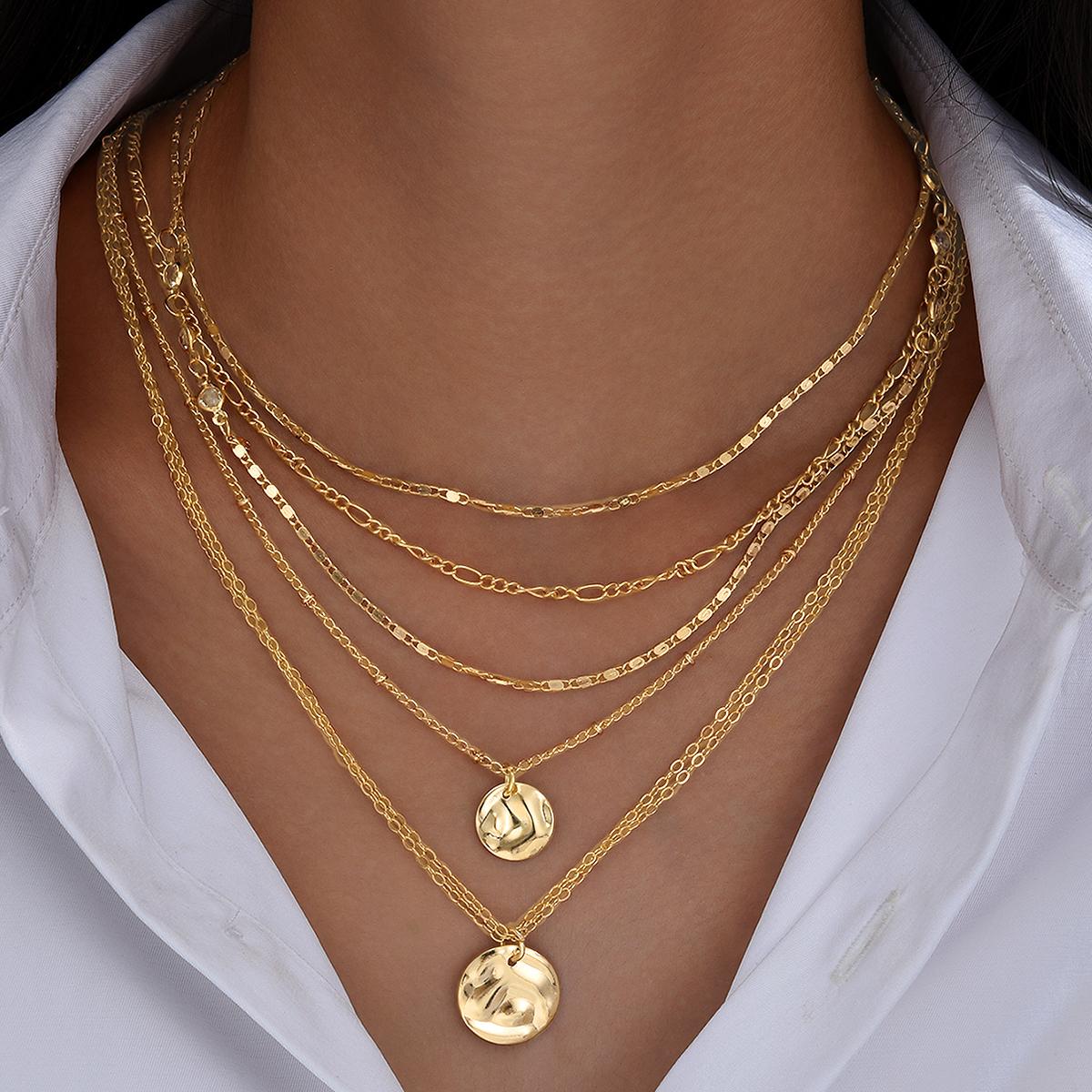5pcs Vintage Gold Color Multiple Styles Necklace For Women Boho Trendy Multi-Layer Crystal Pendant Necklaces Set Jewelry Gifts
5pcs Vintage Gold Color Multiple Styles Necklace For Women Boho Trendy Multi-Layer Crystal Pendant Necklaces Set Jewelry Gifts