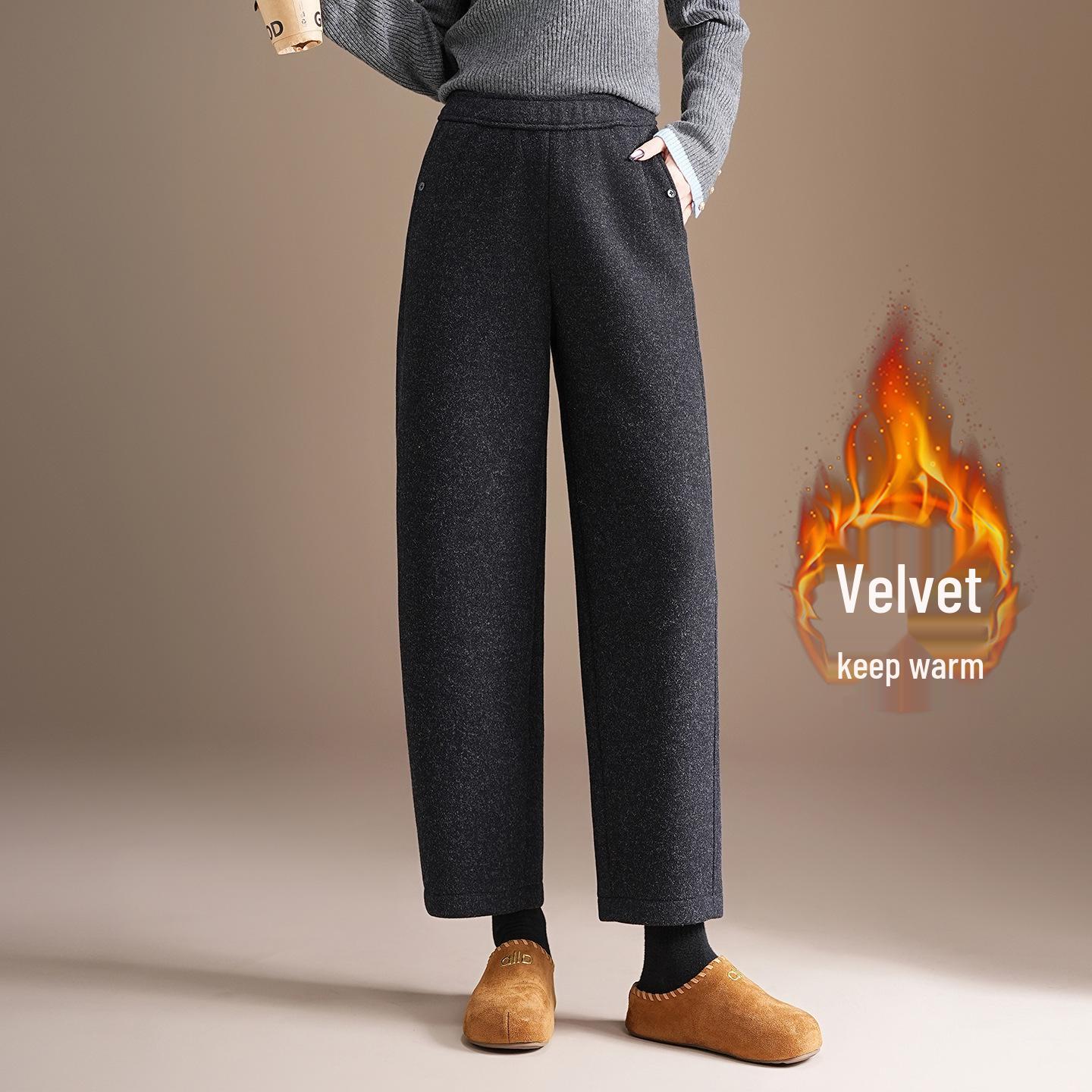2025 Winter Stylish Wool Flannel Velvet-Lined Harem Pants M чорний колір сірий
2025 Winter Stylish Wool Flannel Velvet-Lined Harem Pants M чорний колір сірий