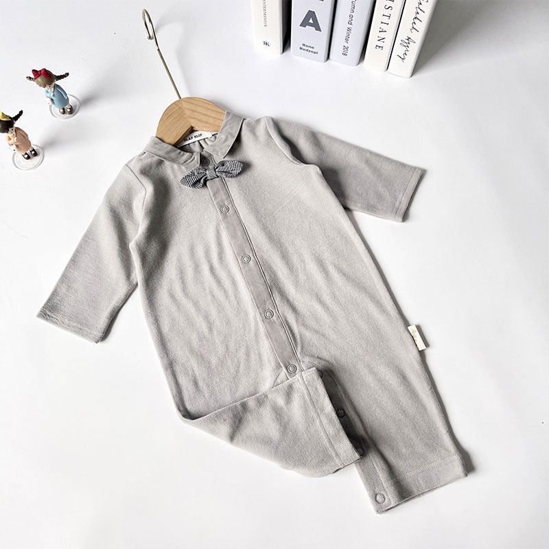 Velvet Japanese Single College Style One-Piece Gentleman Rompers Jumpsuit Gray Plaid Bow Tie 70cm
Velvet Japanese Single College Style One-Piece Gentleman Rompers Jumpsuit Gray Plaid Bow Tie 70cm