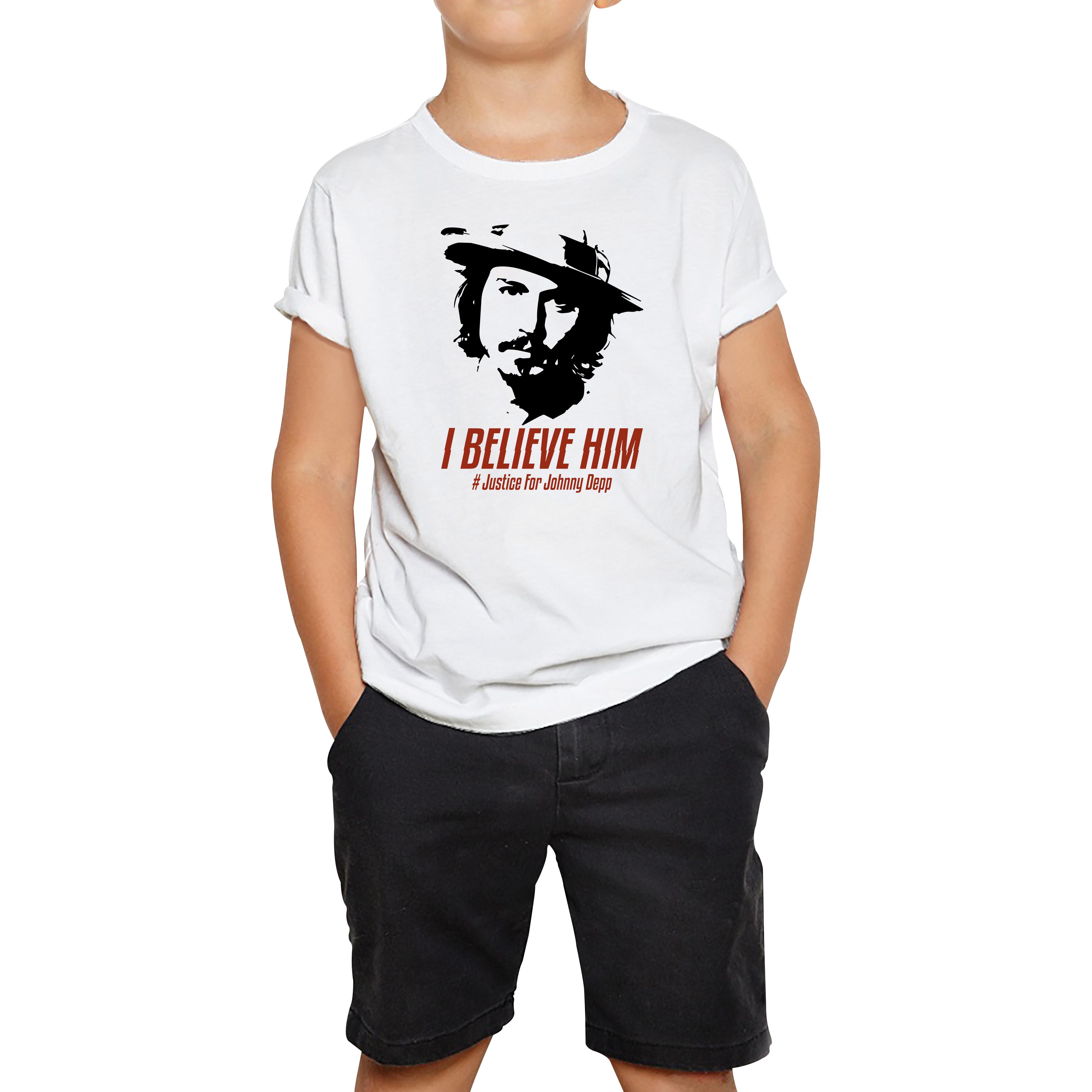 I Believe Him # Justice For Johnny Depp Kids T Shirt 110
I Believe Him # Justice For Johnny Depp Kids T Shirt 110