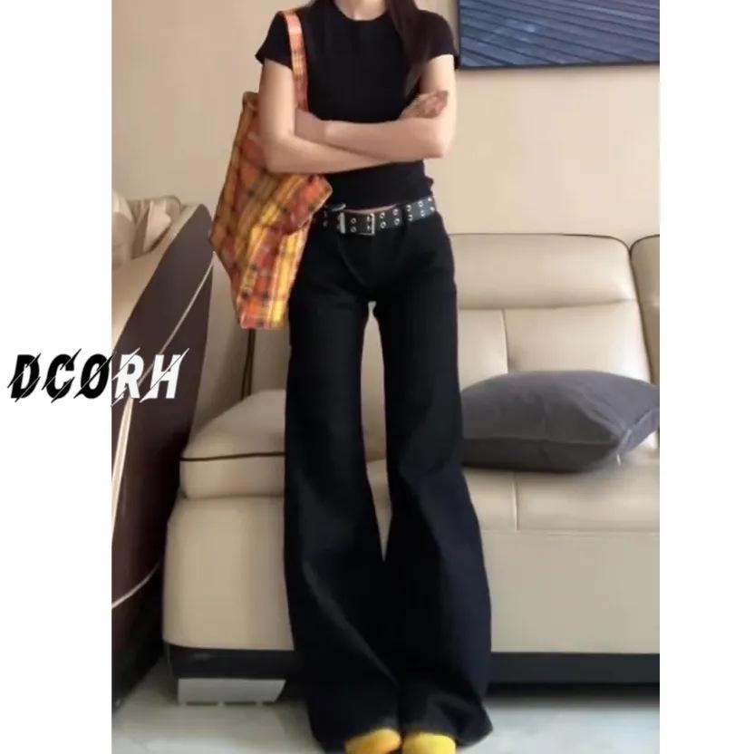 Plus Size Black Micro-Flare Wide-Leg Low-Waist Jeans - Women s Spring/Summer Spicy Style Loose Floor-Length Pants S
Plus Size Black Micro-Flare Wide-Leg Low-Waist Jeans - Women s Spring/Summer Spicy Style Loose Floor-Length Pants S