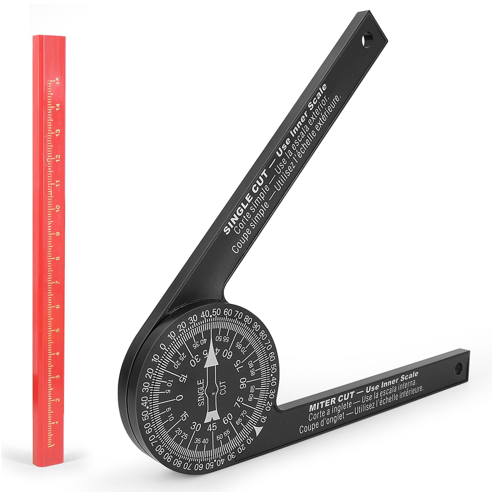 Miter Saw Protractor 360 Horizontal Angle Finder Featuring Precision Engraved Scales For Carpentry чёрный
Miter Saw Protractor 360 Horizontal Angle Finder Featuring Precision Engraved Scales For Carpentry чёрный