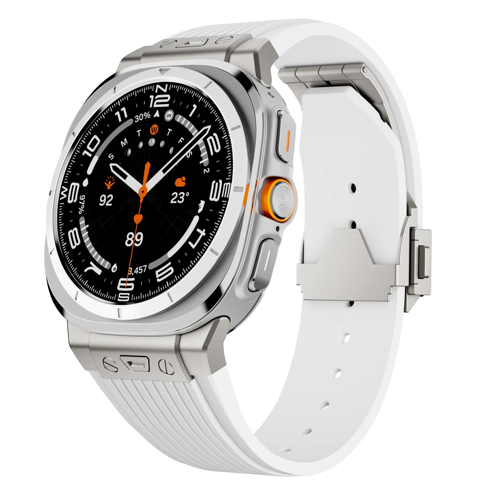 Нержавеющая сталь+силиконовый ремешок для Samsung Galaxy Watch Ultra 2025 Спортивный ремешок для Galaxy Ultra 47 мм Без зазоров Изогнутый конец Браслет for Watch 7 Ultra
Нержавеющая сталь+силиконовый ремешок для Samsung Galaxy Watch Ultra 2025 Спортивный ремешок для Galaxy Ultra 47 мм Без зазоров Изогнутый конец Браслет for Watch 7 Ultra