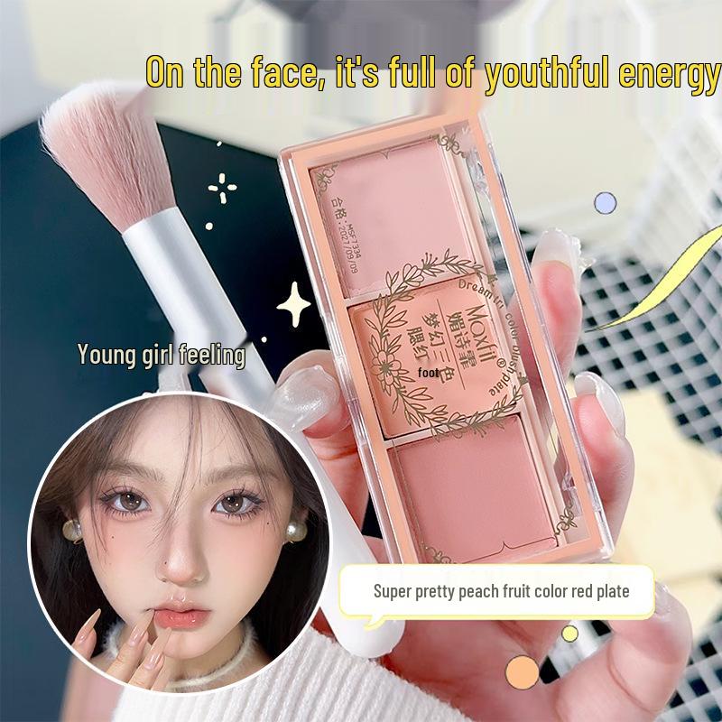 One Body Meishi Fei Three-Color Blush Palette - Pure Desire for Brighten Skin Tone, Matte Finish, Perfect for Parties and Students.
One Body Meishi Fei Three-Color Blush Palette - Pure Desire for Brighten Skin Tone, Matte Finish, Perfect for Parties and Students.