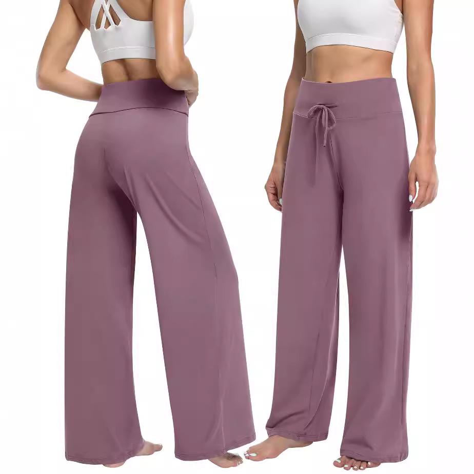 High Waist Slimming Wide Leg Fitness Pants for Women with Zero-Feel Waistband and Drawstring. L
High Waist Slimming Wide Leg Fitness Pants for Women with Zero-Feel Waistband and Drawstring. L
