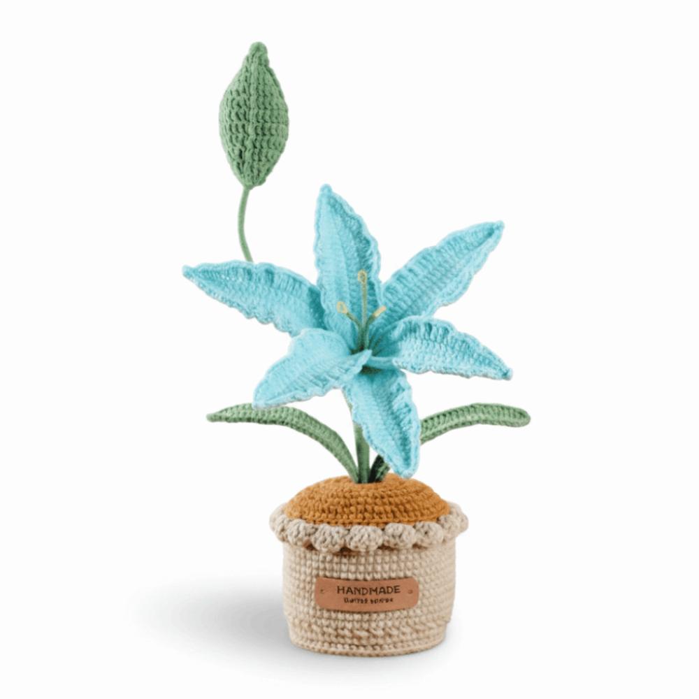 Lily Crochet Flowers Potted Fake Flower Creative Artificial Flowers Desktop Decoration синий
Lily Crochet Flowers Potted Fake Flower Creative Artificial Flowers Desktop Decoration синий
