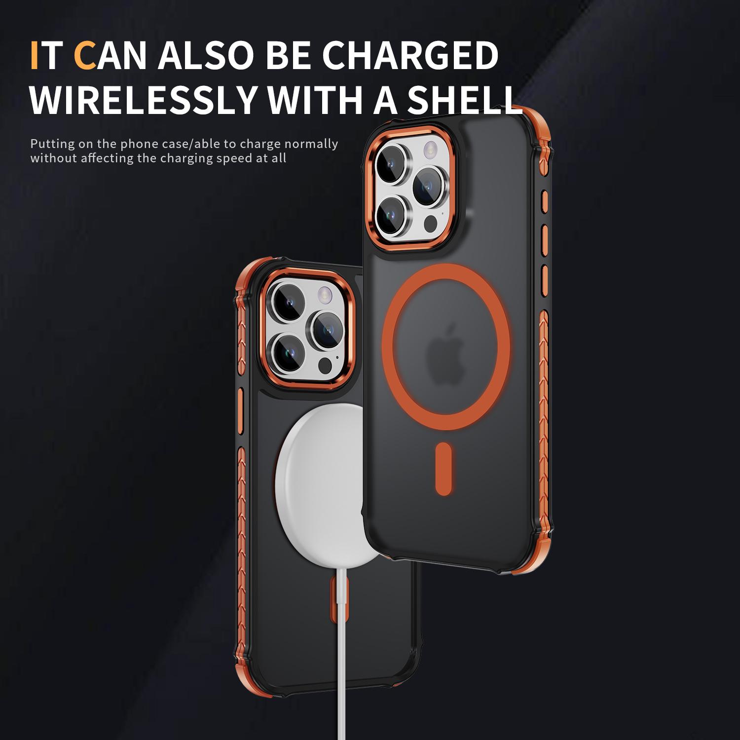 For iPhone 15 Pro Max Case Compatible with MagSafe PC+TPU Skin Feeling Back Cover Orange
For iPhone 15 Pro Max Case Compatible with MagSafe PC+TPU Skin Feeling Back Cover Orange