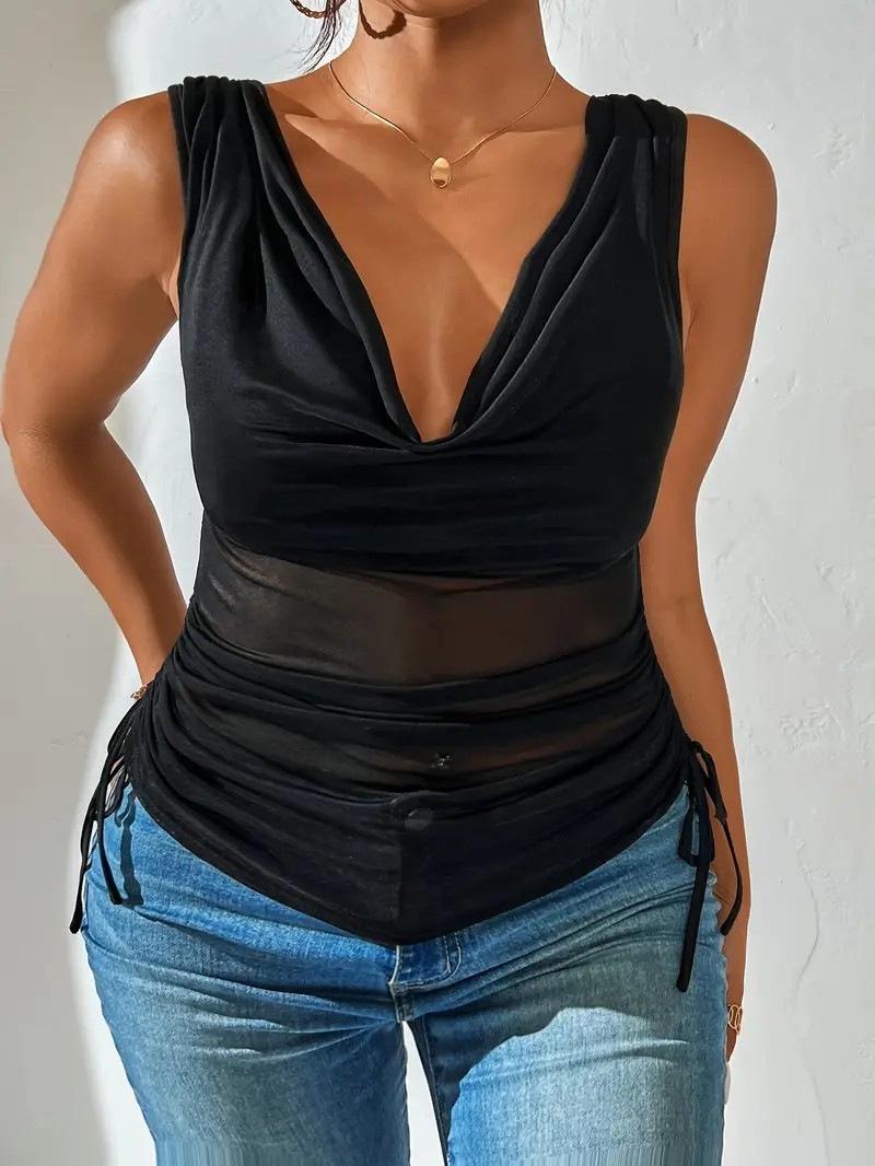 2025 Европейско-американский V-образный вырез Без рукавов С высокой талией Сексуальный укороченный топ M чёрный
2025 Европейско-американский V-образный вырез Без рукавов С высокой талией Сексуальный укороченный топ M чёрный