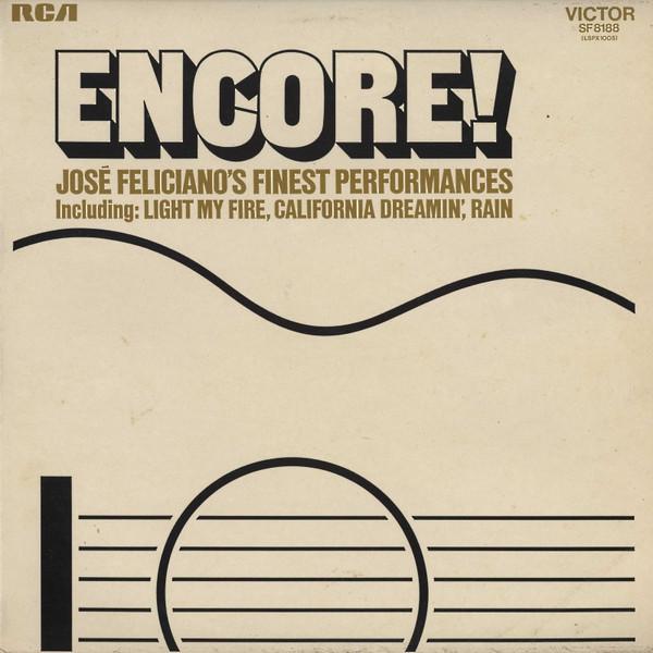 LP Record JOSÉ FELICIANO - Encore! José Feliciano s Finest Per SF8188 RCA Victor 1971 UK Latin Used
LP Record JOSÉ FELICIANO - Encore! José Feliciano s Finest Per SF8188 RCA Victor 1971 UK Latin Used