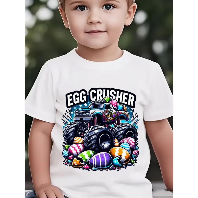 European sizes Boys Fashion Short-Sleeve T-Shirt EGG CRUSHER Monster Truck and Easter Egg Cartoon Print Outdoor Casual 164cm
European sizes Boys Fashion Short-Sleeve T-Shirt EGG CRUSHER Monster Truck and Easter Egg Cartoon Print Outdoor Casual 164cm