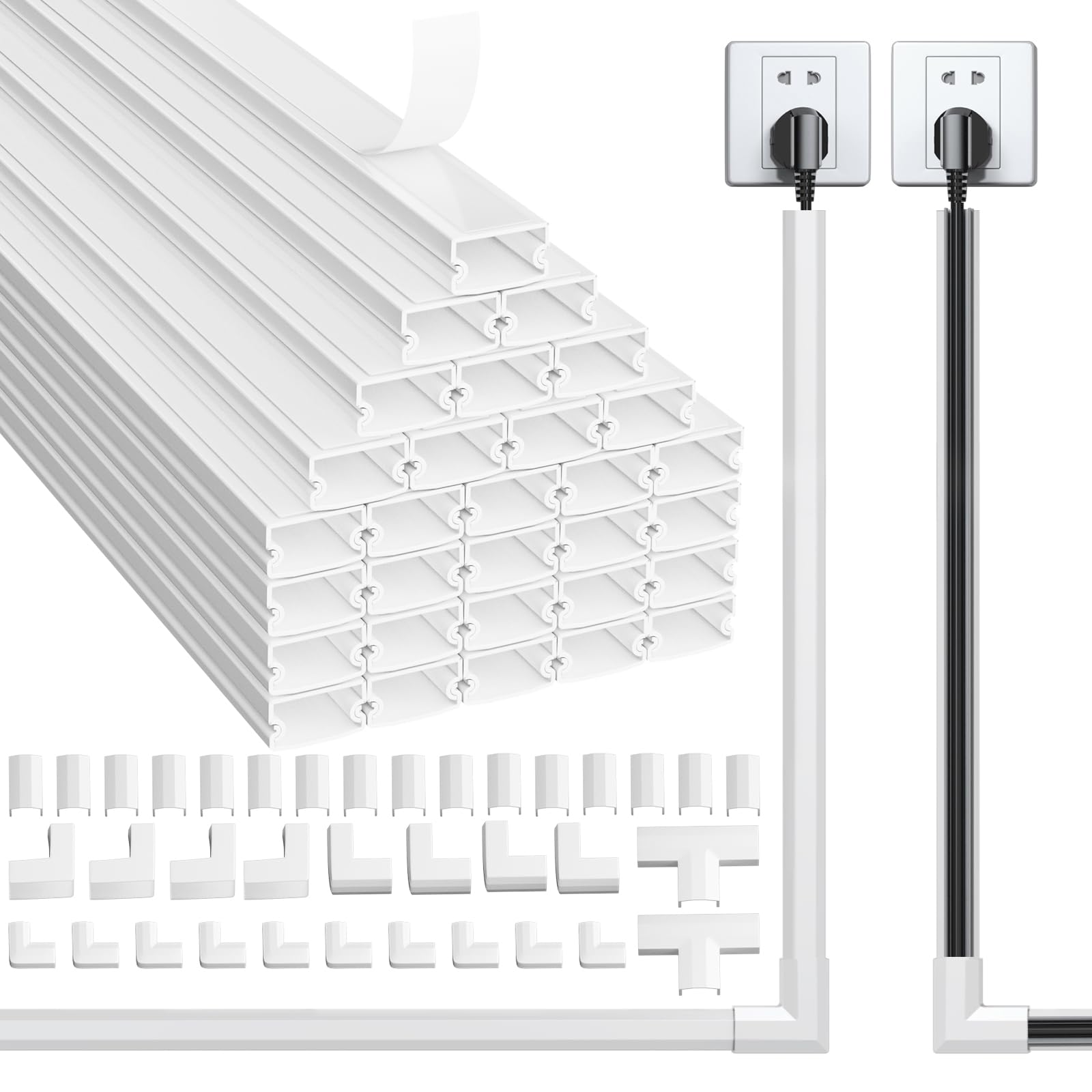 Mozawa Cable Cover Molding Set Easy 40cm Cable Cord Easy - Installation, Pre-Applied Double-Sided Tape, Cuttable, Size, Concealer, Protector,
Mozawa Cable Cover Molding Set Easy 40cm Cable Cord Easy - Installation, Pre-Applied Double-Sided Tape, Cuttable, Size, Concealer, Protector,