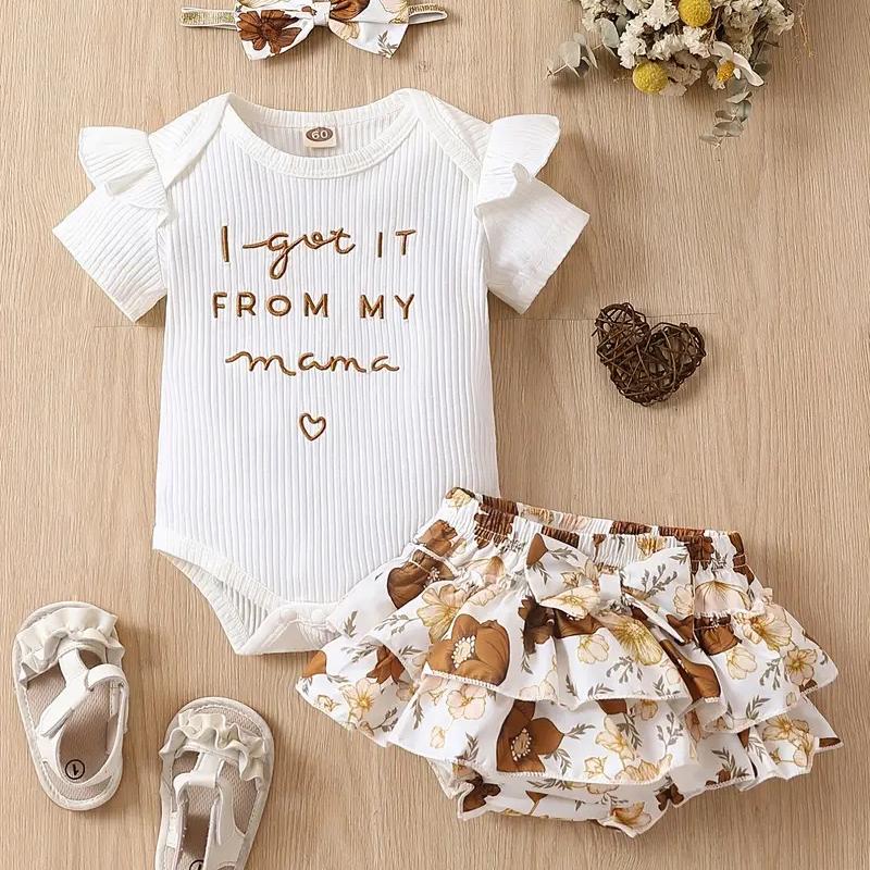 Newborn Fairy Style Summer Outfit Baby Clothes Romper Shorts Set Floral Summer Clothing Cute Little Princess 70cm
Newborn Fairy Style Summer Outfit Baby Clothes Romper Shorts Set Floral Summer Clothing Cute Little Princess 70cm