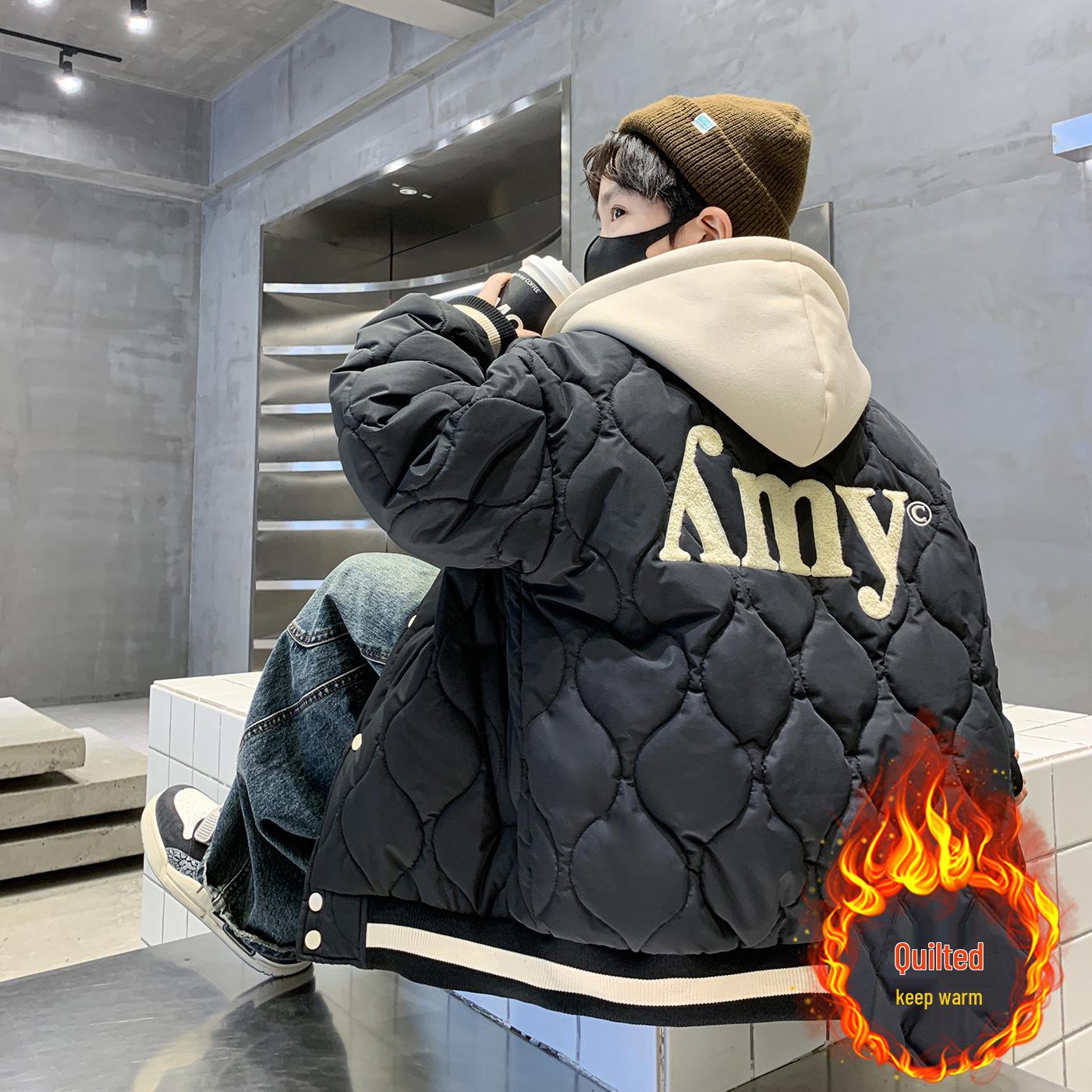 2025 New Boys Padded Winter Jacket for Middle and Older Children - Thick Winter Baseball Style 150cm for 140cm height чорний
2025 New Boys Padded Winter Jacket for Middle and Older Children - Thick Winter Baseball Style 150cm for 140cm height чорний