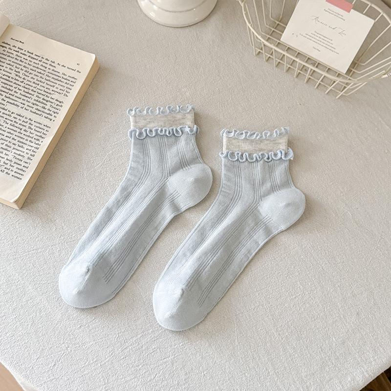 Cotton Fiber Socks - Sweat-absorbing and Breathable Short-tube Socks with Double Wooden Ear Cuffs and Multi-color Design, Without Bones. 1 pair
Cotton Fiber Socks - Sweat-absorbing and Breathable Short-tube Socks with Double Wooden Ear Cuffs and Multi-color Design, Without Bones. 1 pair