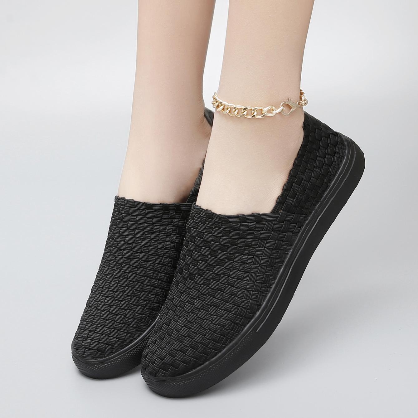 Женские плетеные кроссовки женские прогулочные туфли повседневные вулканизированные женские модные трикотажные плоские женские туфли без застежек удобные женские большие размеры 4.5
Женские плетеные кроссовки женские прогулочные туфли повседневные вулканизированные женские модные трикотажные плоские женские туфли без застежек удобные женские большие размеры 4.5