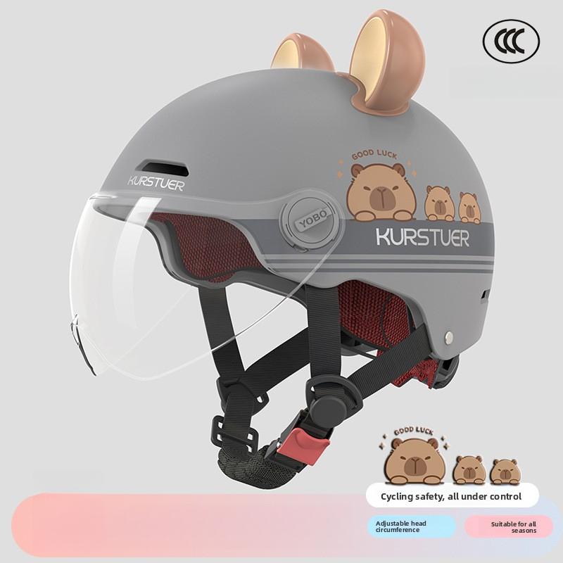 Capybara Helmet Motorcycle Electric Bike Lightweight Safety Helmet Summer Sunscreen Breathable Transparent Lens Adjustable Set
Capybara Helmet Motorcycle Electric Bike Lightweight Safety Helmet Summer Sunscreen Breathable Transparent Lens Adjustable Set