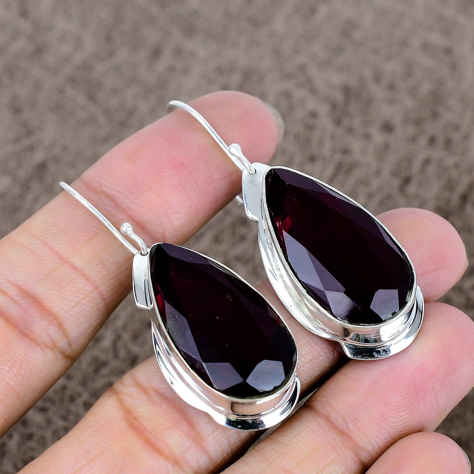 Garnet Gemstone Handmade 925 Sterling Silver Jewelry Earring 2.13 KKG-622
Garnet Gemstone Handmade 925 Sterling Silver Jewelry Earring 2.13 KKG-622