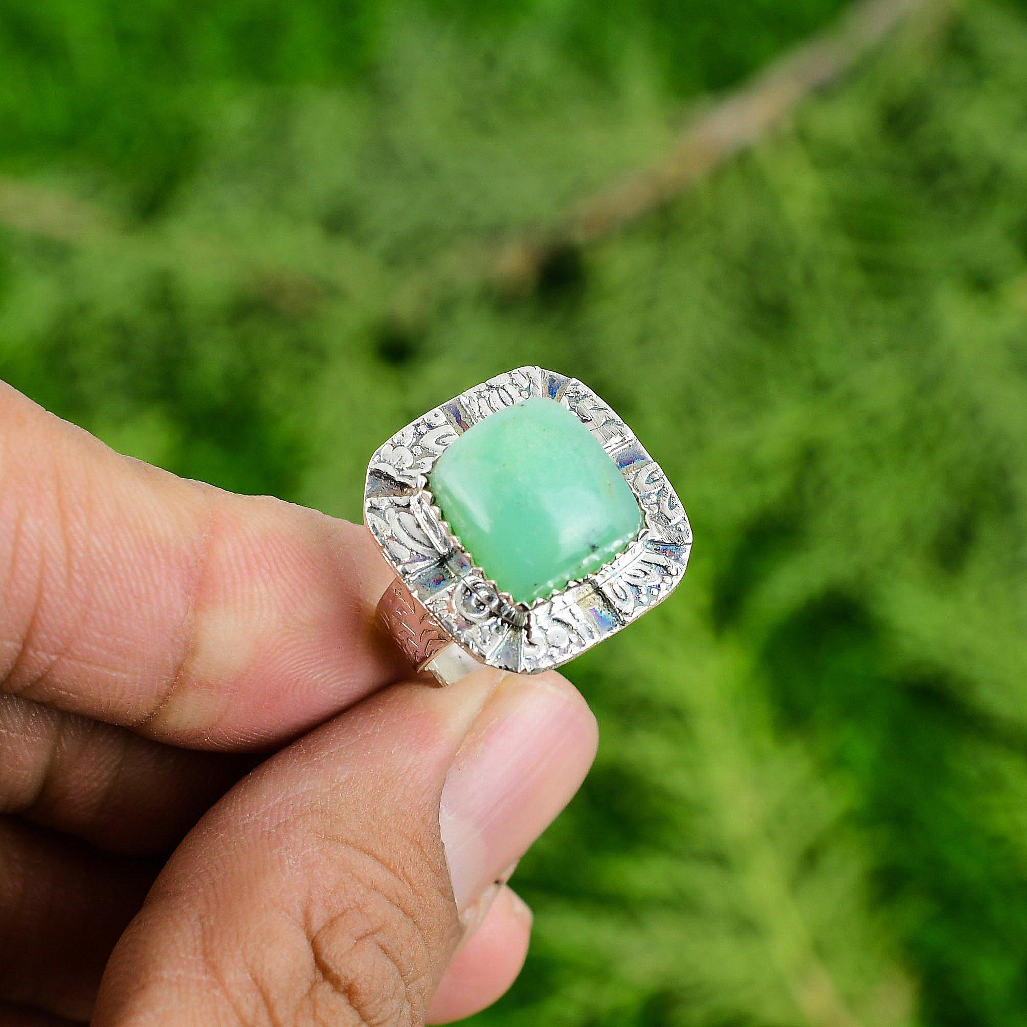 Сделка на День Благодарения Кольцо-солитер с драгоценным камнем хризопразом из серебра 925 пробы Adjustable
Сделка на День Благодарения Кольцо-солитер с драгоценным камнем хризопразом из серебра 925 пробы Adjustable