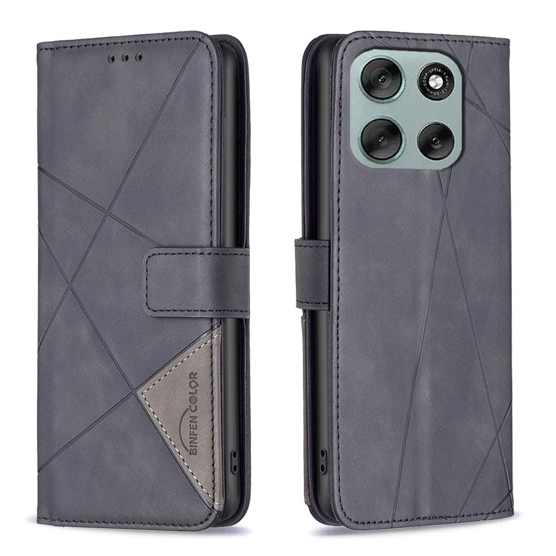 For Motorola Moto G56 5G Phone Case BINFEN COLOR Wallet Stand Geometry Imprinted Leather Cover Black
For Motorola Moto G56 5G Phone Case BINFEN COLOR Wallet Stand Geometry Imprinted Leather Cover Black