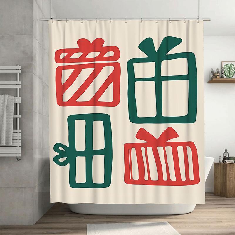 Tuniu Adorable Christmas Gift Wrapping Pattern Shower Curtain Festive Holiday Bathroom Decor Fun Merry Xmas Home Textile Waterpr W60H190(CM)-1 Pcs
Tuniu Adorable Christmas Gift Wrapping Pattern Shower Curtain Festive Holiday Bathroom Decor Fun Merry Xmas Home Textile Waterpr W60H190(CM)-1 Pcs