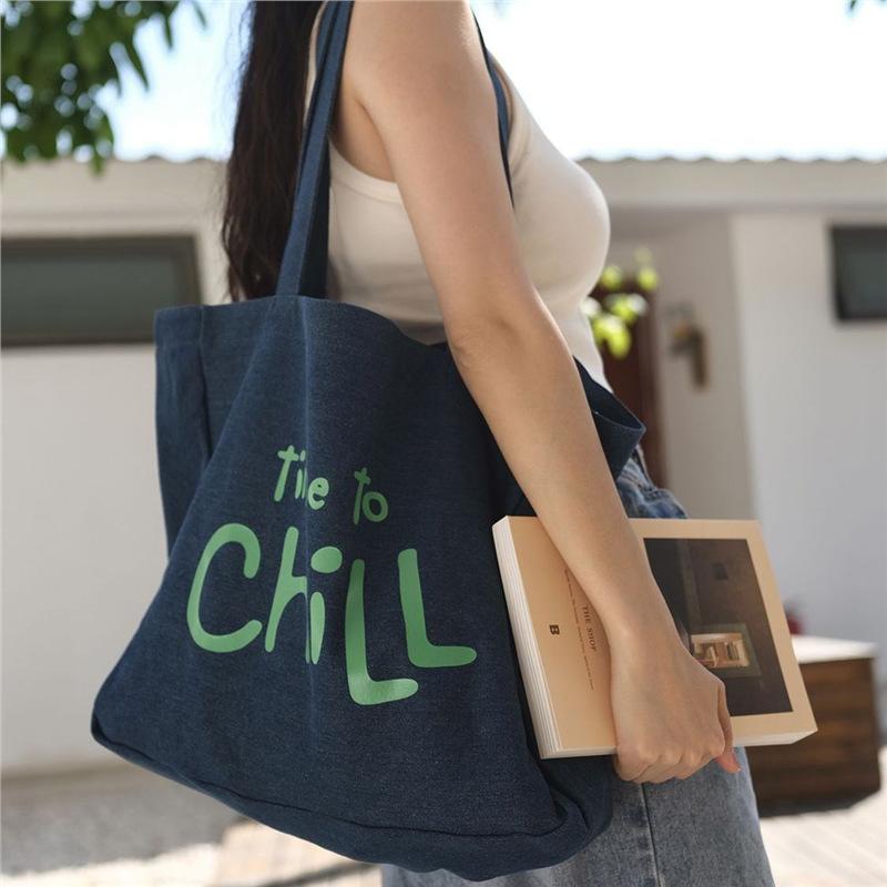 MokayaFrin Original Antique Denim Canvas Bag Spring and Summer Simple Versatile Large Capacity Niche Fitness Tote Bag standard
MokayaFrin Original Antique Denim Canvas Bag Spring and Summer Simple Versatile Large Capacity Niche Fitness Tote Bag standard