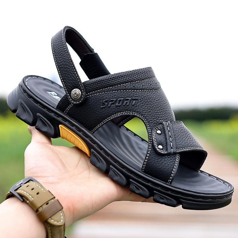 Sandals cowhide breathable soft sole one-pedal dual-purpose driving shoes outside casual beach shoes 2025 38
Sandals cowhide breathable soft sole one-pedal dual-purpose driving shoes outside casual beach shoes 2025 38