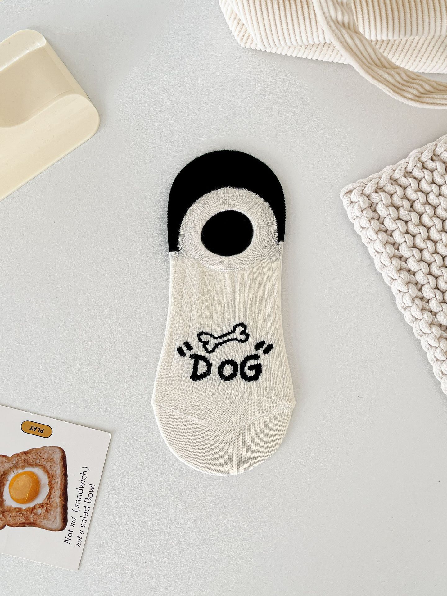 Summer Breathable Beige Cute Puppy Boat Socks Cotton Socks Don T Fall Off Non-Slip Invisible Socks Pumps Socks Spring One size fits all кістяний
Summer Breathable Beige Cute Puppy Boat Socks Cotton Socks Don T Fall Off Non-Slip Invisible Socks Pumps Socks Spring One size fits all кістяний