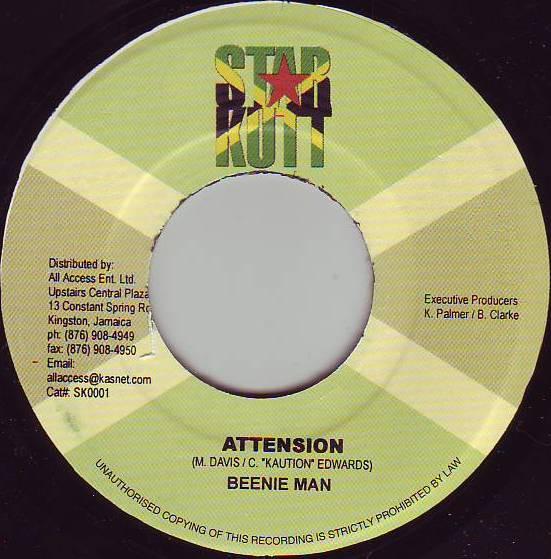 7inch Record BEENIE MAN - Attension SK0001 Star Kutt Recor Jamaica Reggae, Ska & Dub Used
7inch Record BEENIE MAN - Attension SK0001 Star Kutt Recor Jamaica Reggae, Ska & Dub Used