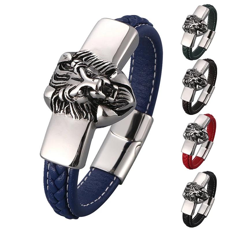 Trendy Men Lion Beast Bracelet Leather Stainless Steel Tiger Collocation Punk Cuff Jewelry Gifts Inner Perimeter205mm зелений
Trendy Men Lion Beast Bracelet Leather Stainless Steel Tiger Collocation Punk Cuff Jewelry Gifts Inner Perimeter205mm зелений
