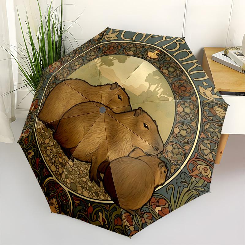 1pc Capybara Family Automatic Opening/Closing Folding Umbrella with 8 Ribs,Windproof Portable Sunshade Umbrella Holiday gift yy260401058
1pc Capybara Family Automatic Opening/Closing Folding Umbrella with 8 Ribs,Windproof Portable Sunshade Umbrella Holiday gift yy260401058