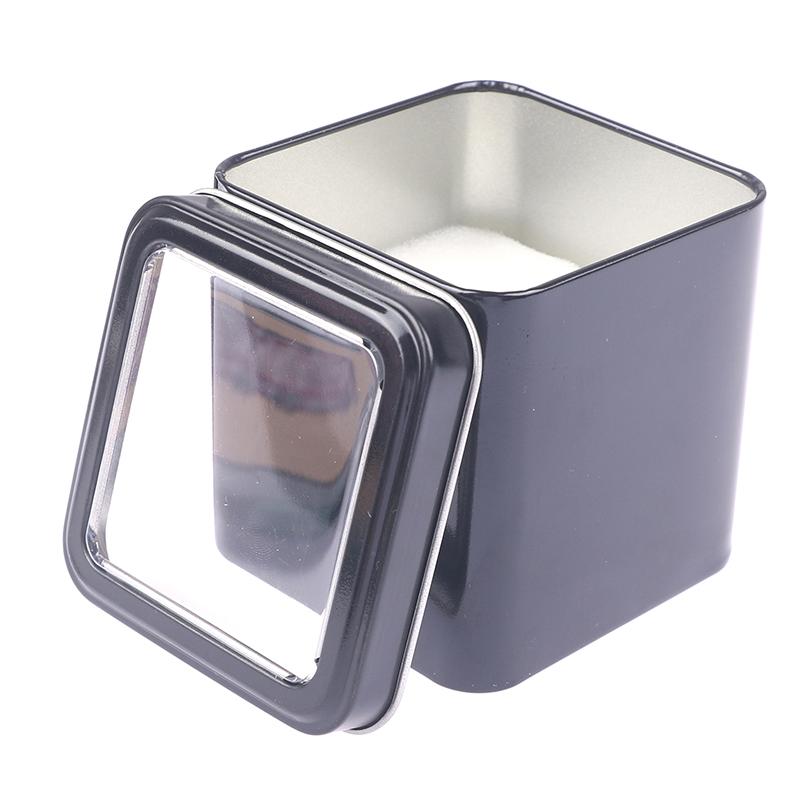 8CM Square Black Watch Organizer Box Show Holder Tinplate Can Metal Sealed Jewelry Gift Box Display Case With Cushion
8CM Square Black Watch Organizer Box Show Holder Tinplate Can Metal Sealed Jewelry Gift Box Display Case With Cushion