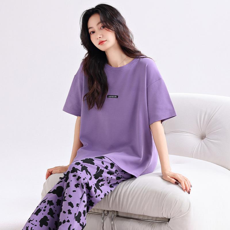 pure cotton pajamas women s summer new short-sleeved trousers casual loungewear can be worn outside loose women s suit m suggest 40-50kg
pure cotton pajamas women s summer new short-sleeved trousers casual loungewear can be worn outside loose women s suit m suggest 40-50kg