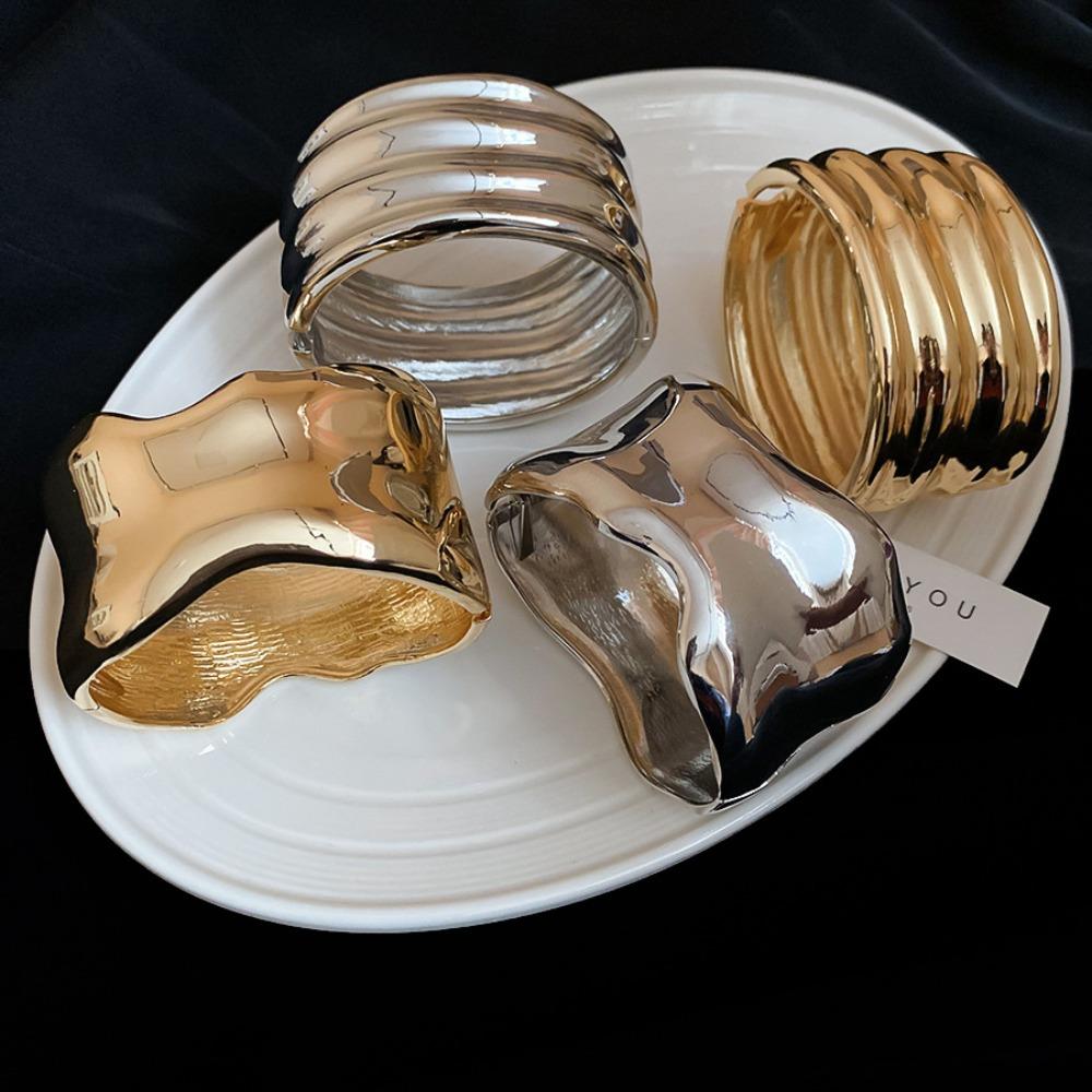 Gold Silver Color Zinc Zinc Alloy Cuff Bangles Irregular Wave Shape Exaggerated Bracelet Decoration StyleA-Silver
Gold Silver Color Zinc Zinc Alloy Cuff Bangles Irregular Wave Shape Exaggerated Bracelet Decoration StyleA-Silver