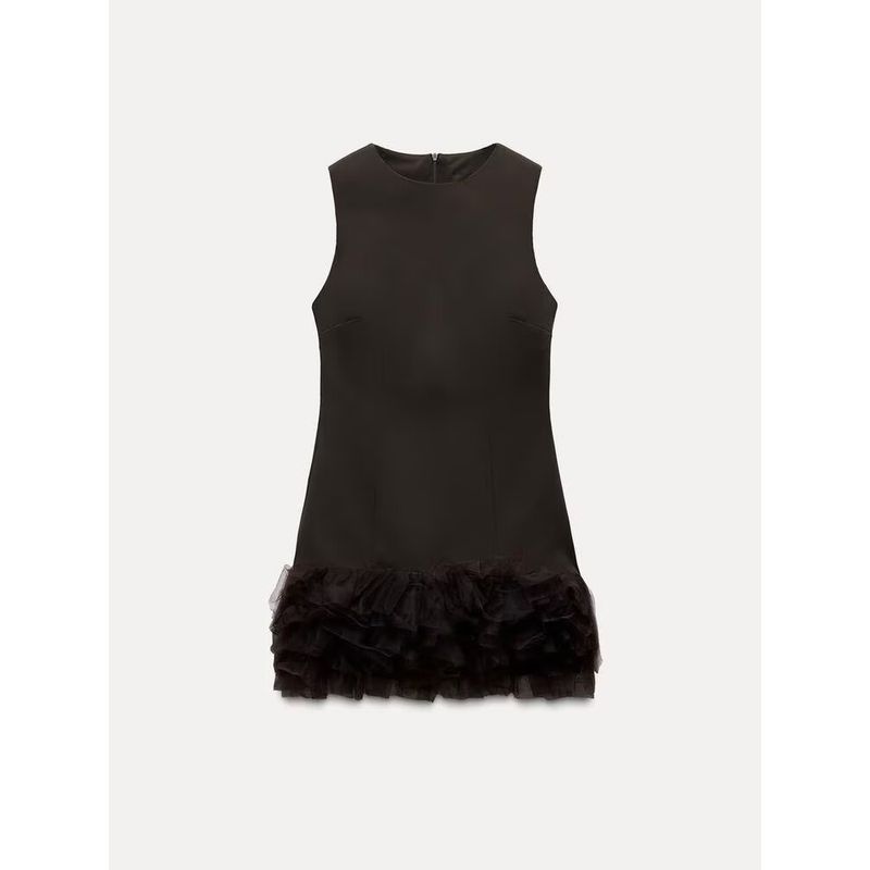 Za2025 Spring New Women s Clothing Temperament Waist-Controlled Slimming Silk Net Patchwork round Neck Sleeveless Dress 4661289 Dark brown L
Za2025 Spring New Women s Clothing Temperament Waist-Controlled Slimming Silk Net Patchwork round Neck Sleeveless Dress 4661289 Dark brown L