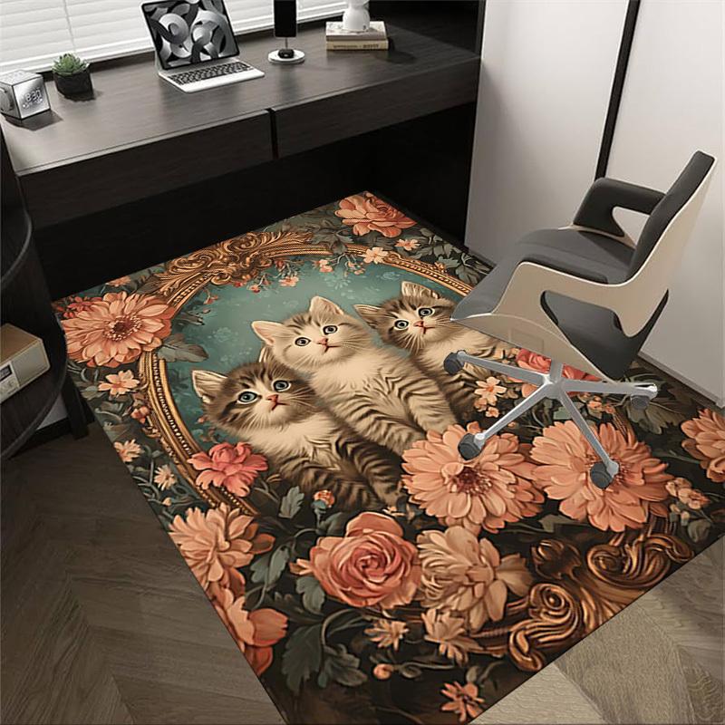 1PC Kittens Floral Non-Slip Floor Carpet Compatible for Office&Living Room&Bedroom&Dining room - Flat-Weave Machine-O383 60cm by 90cm
1PC Kittens Floral Non-Slip Floor Carpet Compatible for Office&Living Room&Bedroom&Dining room - Flat-Weave Machine-O383 60cm by 90cm