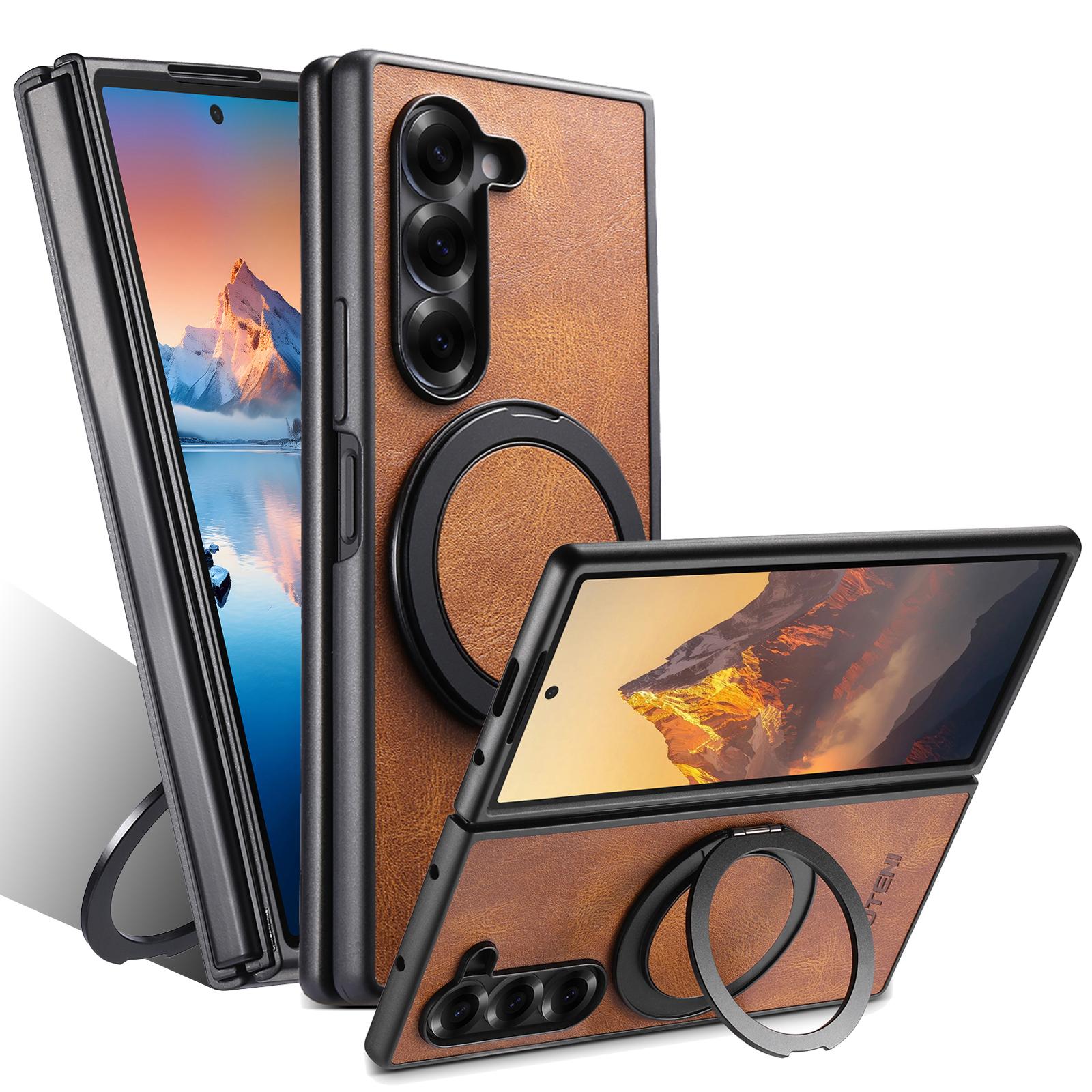 SUTENI G3 Чехол для Samsung Galaxy Z Fold6 5G, совместимый с MagSafe, восковая текстура, вращающаяся подставка, кожаная задняя крышка для телефона Brown
SUTENI G3 Чехол для Samsung Galaxy Z Fold6 5G, совместимый с MagSafe, восковая текстура, вращающаяся подставка, кожаная задняя крышка для телефона Brown