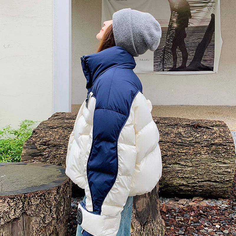Contrast color stand-up collar down jacket women s short 2024 winter fashion design sense splicing thickened warm small bread jacket S рожевий
Contrast color stand-up collar down jacket women s short 2024 winter fashion design sense splicing thickened warm small bread jacket S рожевий
