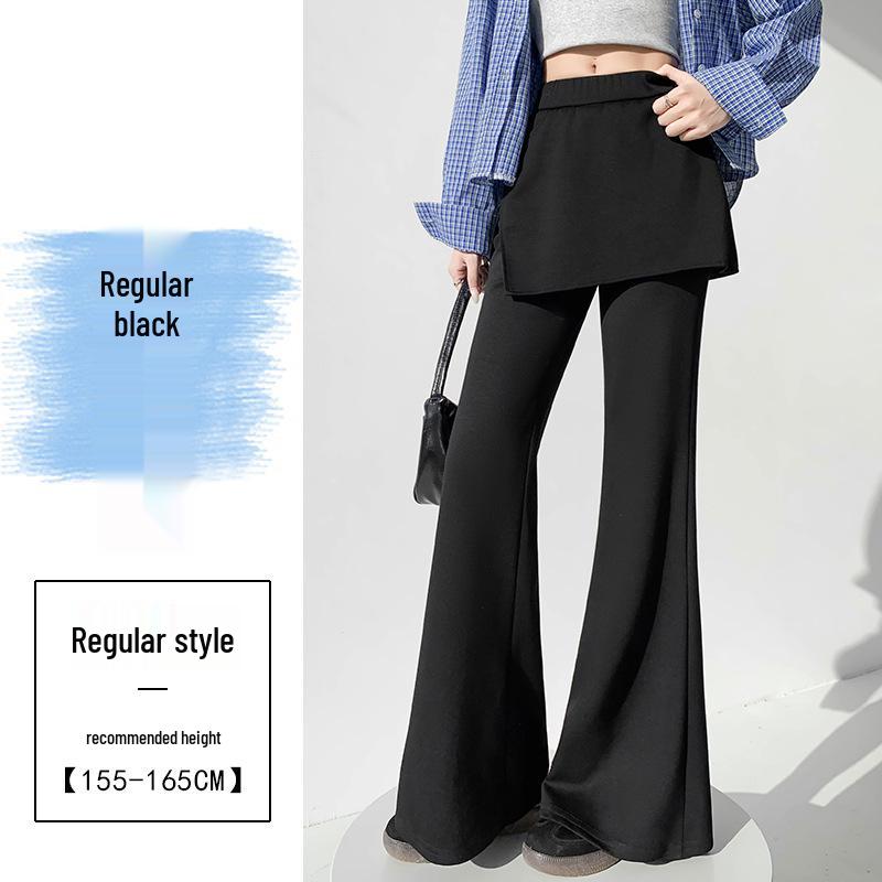 Women s High Waist Flare Pants: Faux Two-Piece, Butt Curtain Detail, Slim Fit, Casual, Versatile, Floor-Length for Spring Small
Women s High Waist Flare Pants: Faux Two-Piece, Butt Curtain Detail, Slim Fit, Casual, Versatile, Floor-Length for Spring Small