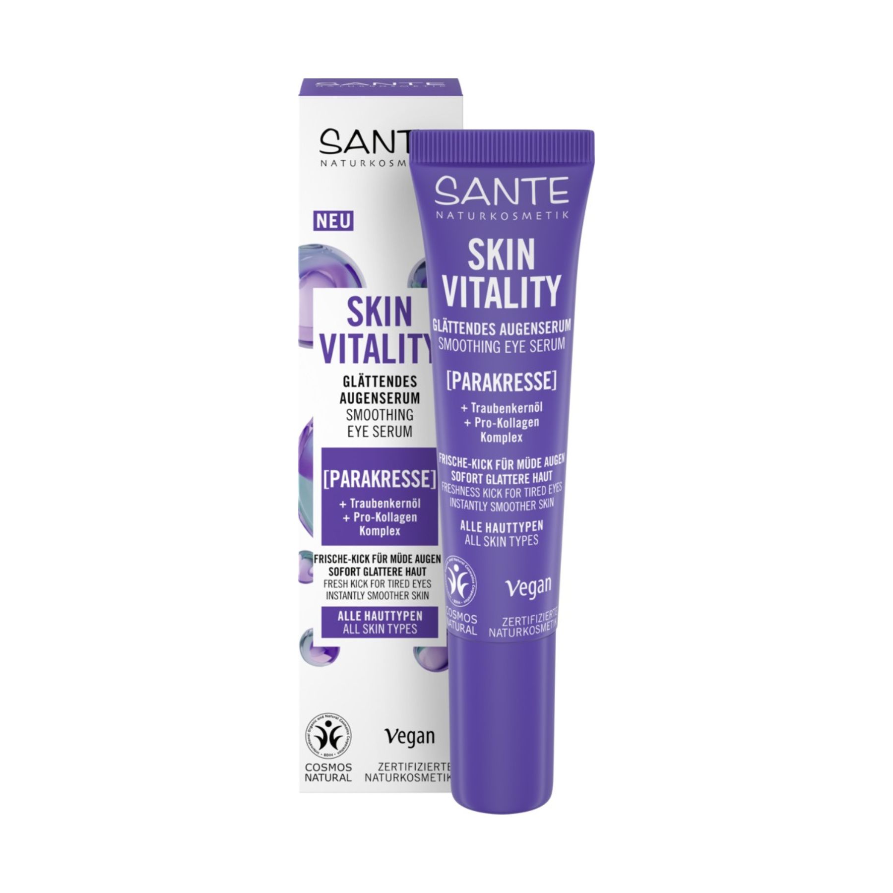 БИО-сыворотка для кожи вокруг глаз против морщин Skin vitality разглаживающая SANTE 15 мл
БИО-сыворотка для кожи вокруг глаз против морщин Skin vitality разглаживающая SANTE 15 мл