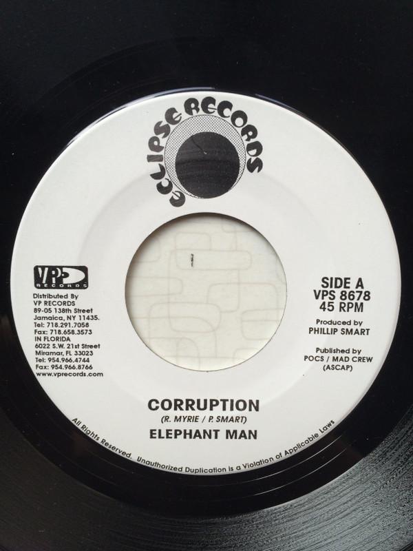 7inch Record ELEPHANT MAN RAZOR 16 Corruption Unstoppable NONE Eclipse Records 2001 Jamaica Reggae Ska Dub Used
7inch Record ELEPHANT MAN RAZOR 16 Corruption Unstoppable NONE Eclipse Records 2001 Jamaica Reggae Ska Dub Used