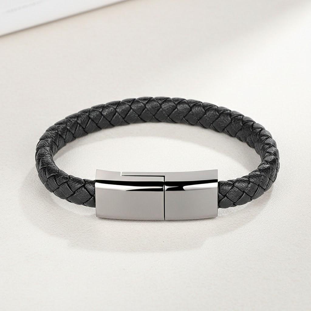 Portable Wristband Data Cable USB Charging Cord for Android Type C Compatible Stylish Braided Leather Band
Portable Wristband Data Cable USB Charging Cord for Android Type C Compatible Stylish Braided Leather Band