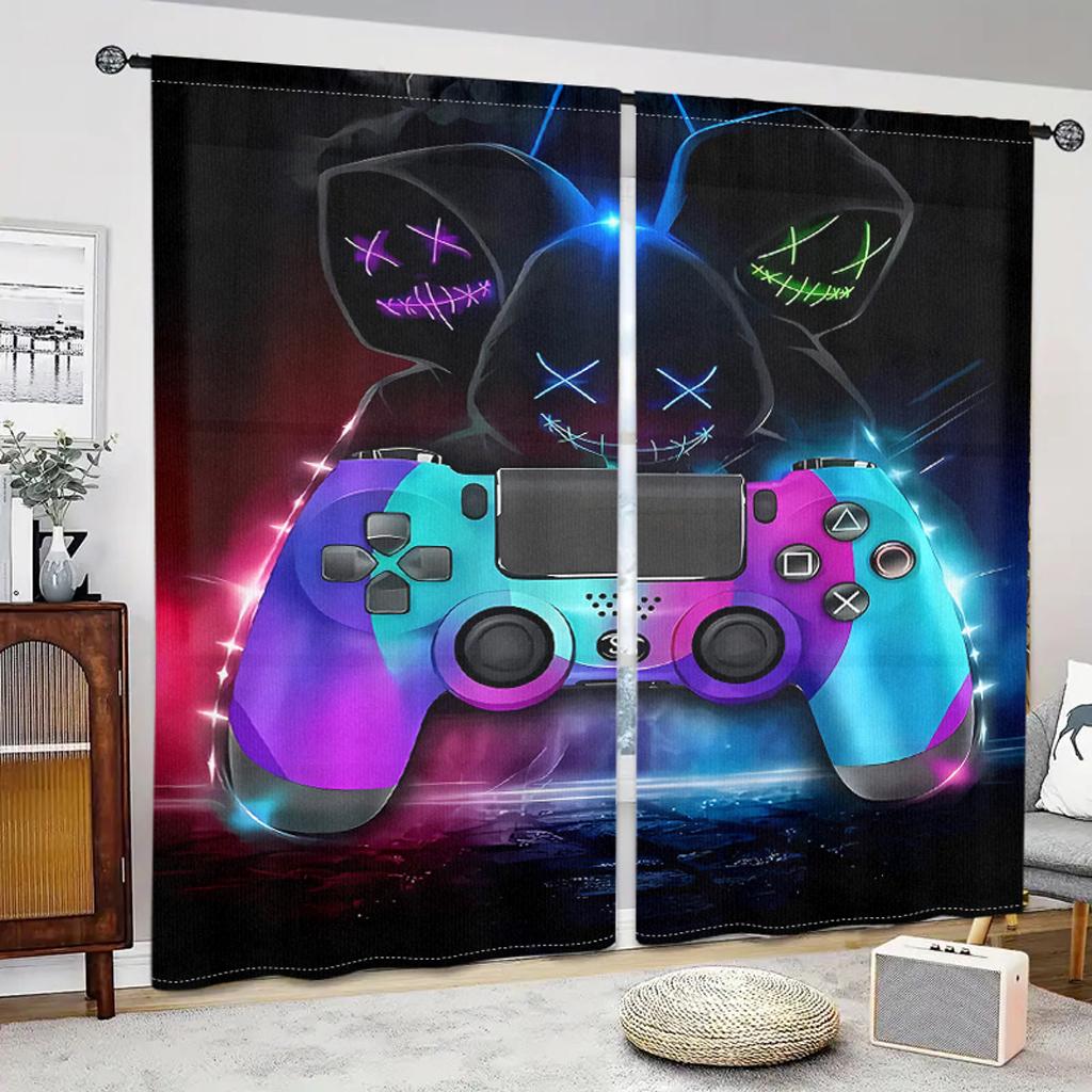 3D Pattern Video/TV Game Player Printing Living Room Game Handle Curtains For Kids Room Decoration Drapes Rideaux 2 PIece 150W166Hcm(59x65in)&Rod Pocket чорний
3D Pattern Video/TV Game Player Printing Living Room Game Handle Curtains For Kids Room Decoration Drapes Rideaux 2 PIece 150W166Hcm(59x65in)&Rod Pocket чорний