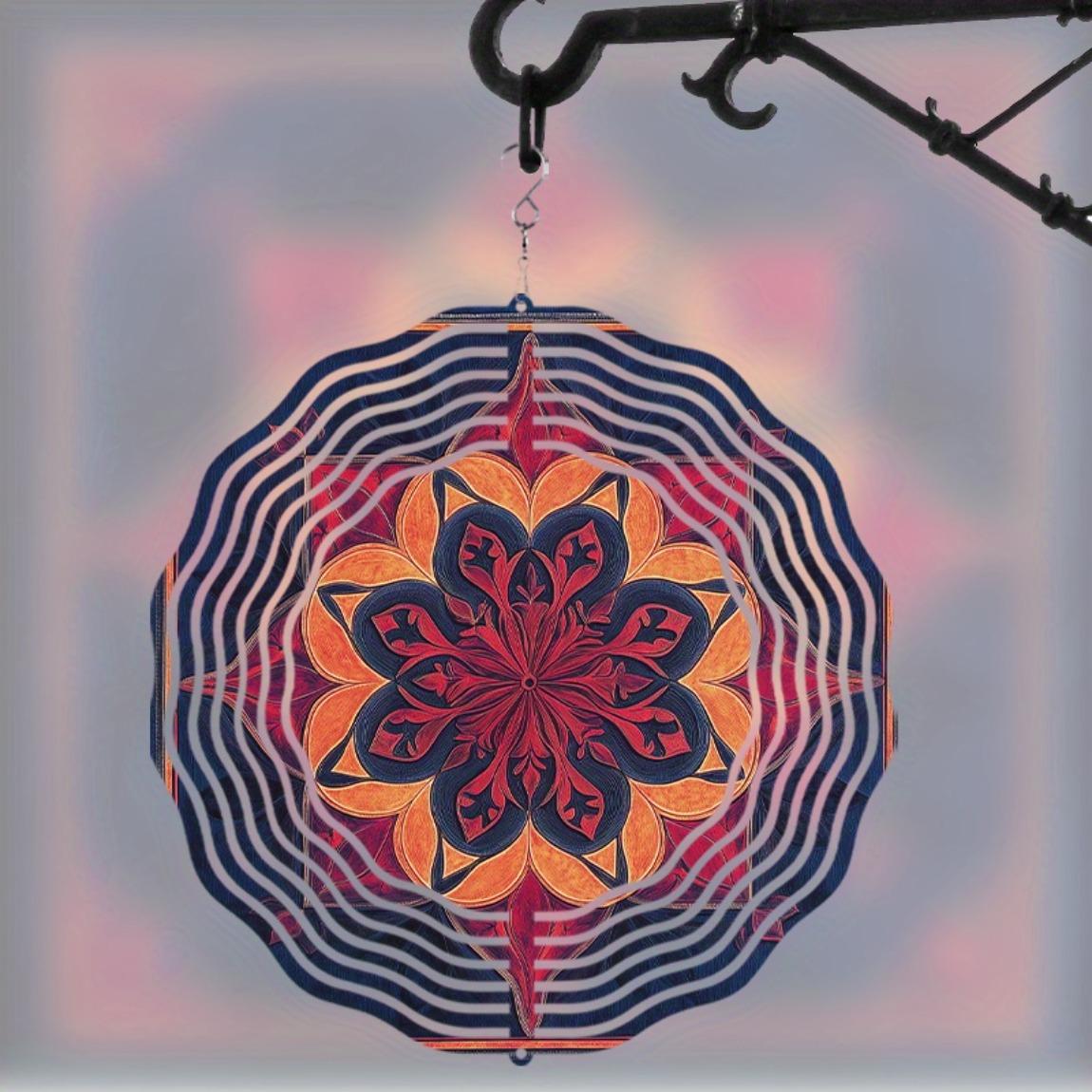 3D Metal Wind Spinner Vibrant Mandala Design Swirling Blue Orange Patterns Indoor Outdoor Decorative Sculpture Thanksgiving Christmas 01A
3D Metal Wind Spinner Vibrant Mandala Design Swirling Blue Orange Patterns Indoor Outdoor Decorative Sculpture Thanksgiving Christmas 01A