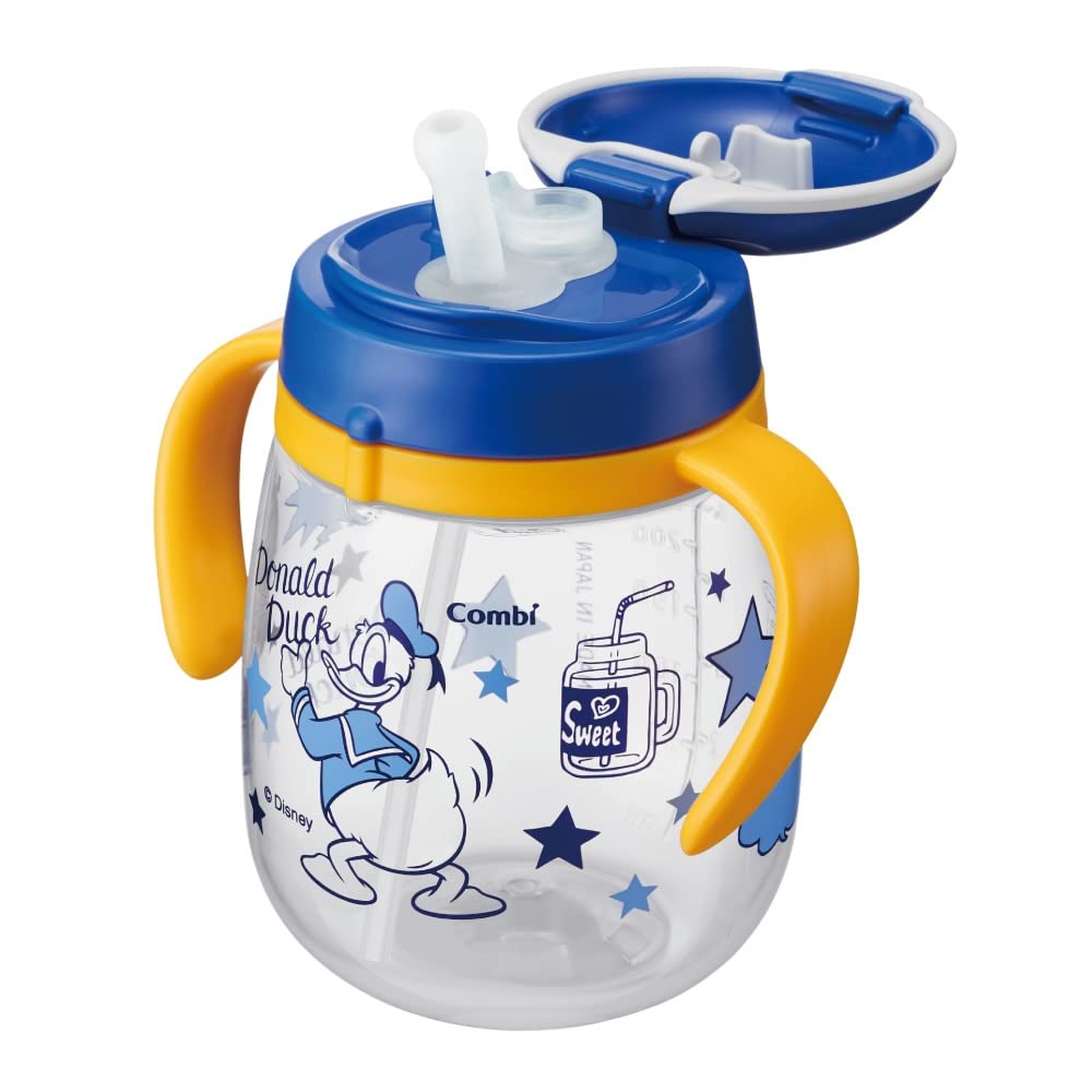 Combi Rakumug Leakproof Donald 340ml Straw, Duck, синий
Combi Rakumug Leakproof Donald 340ml Straw, Duck, синий