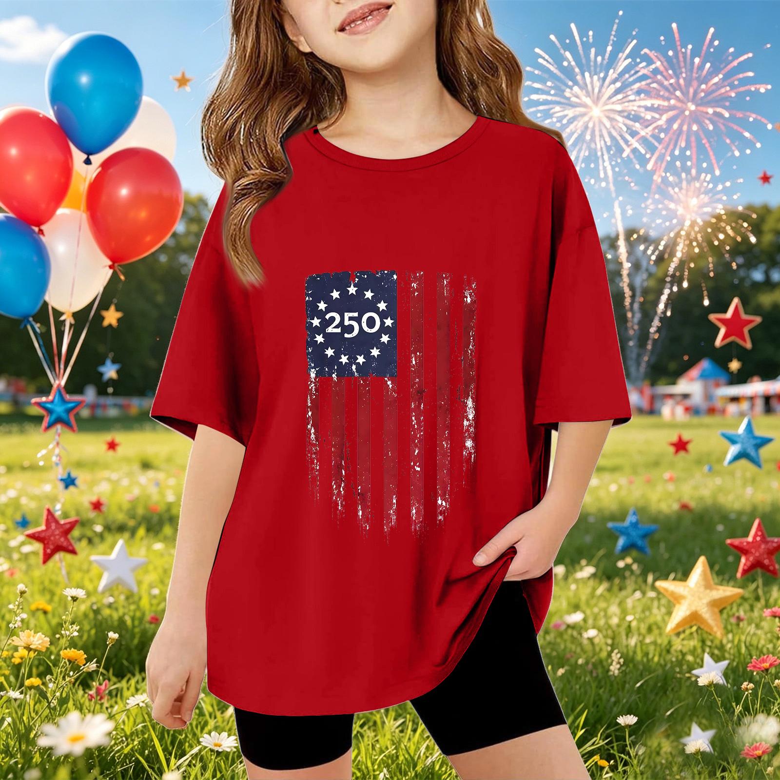 Kids Short Sleeve T Shirt 250th Independence Day Print Top Casual Fit Comfortable Cotton Blend Fabric Soft Texture 160
Kids Short Sleeve T Shirt 250th Independence Day Print Top Casual Fit Comfortable Cotton Blend Fabric Soft Texture 160